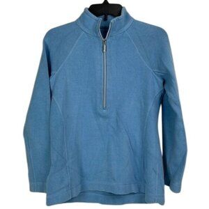 Tommy Bahama 1/4 Zip Blue Pullover Sweatshirt Men's Small golf casual coastal